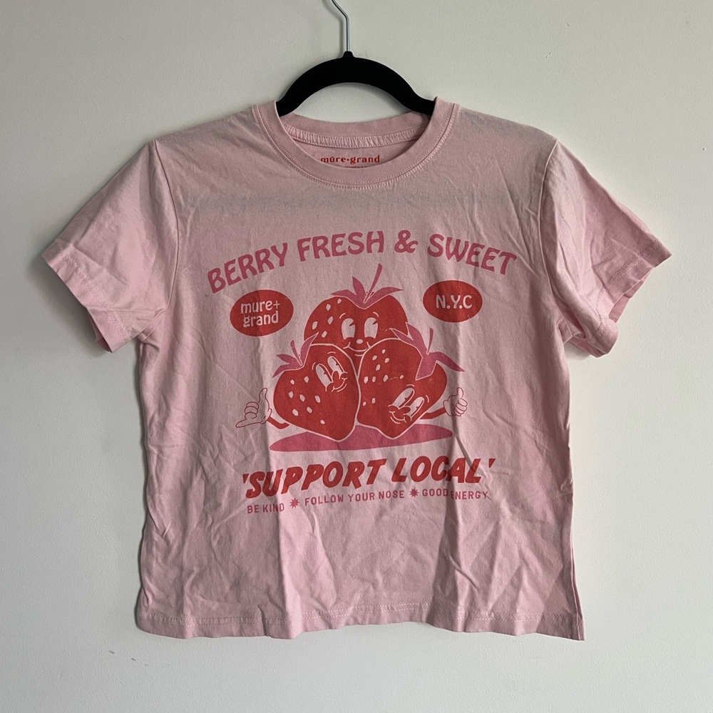 Pink Graphic Crop Top